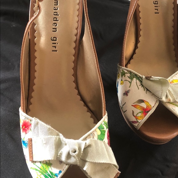 NEW MADDEN  GIRL GORGEOUS & UNIQUE PAINTED LEATHER HEELS NEVER WORN - Picture 15 of 16